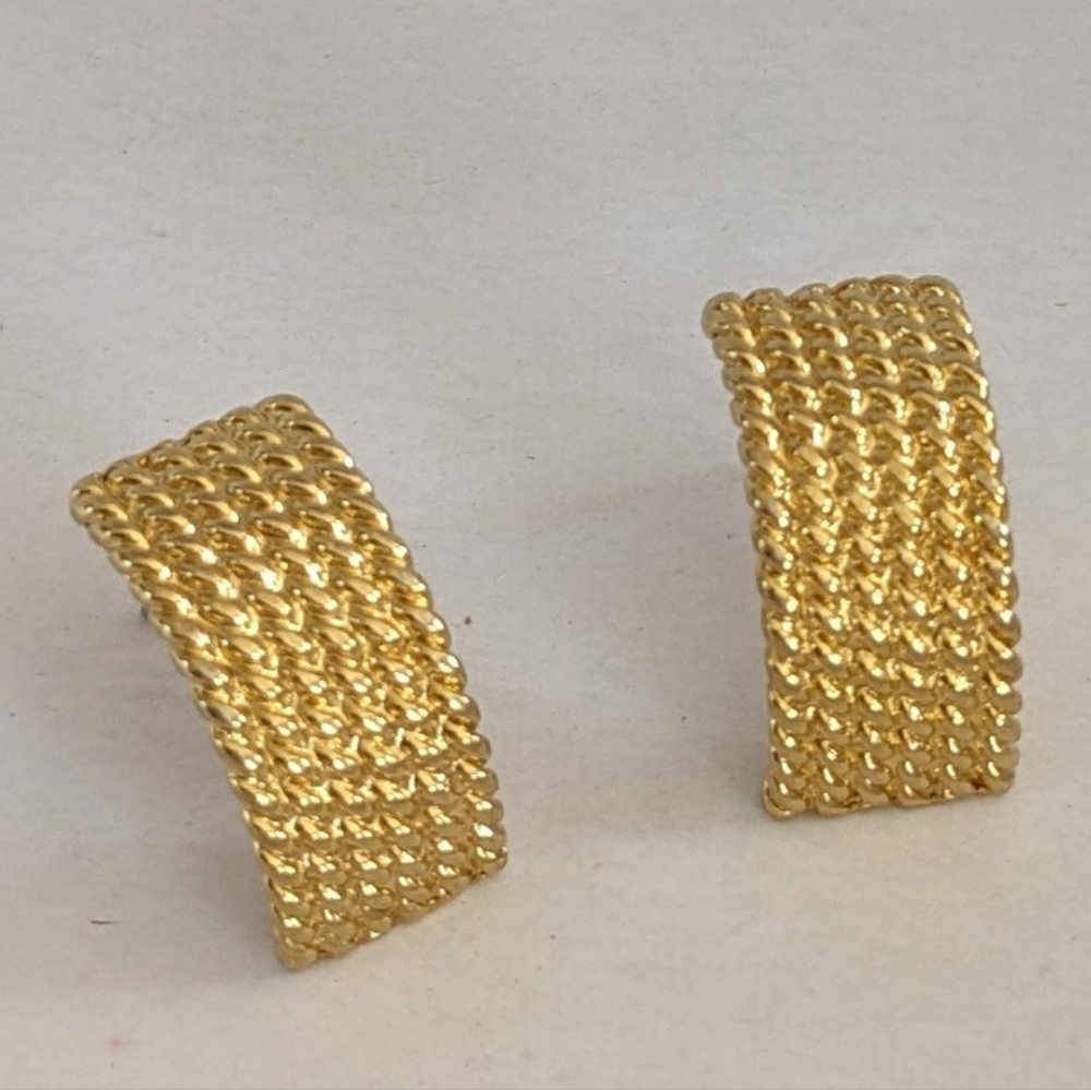 Vintage Monet Earrings Gold